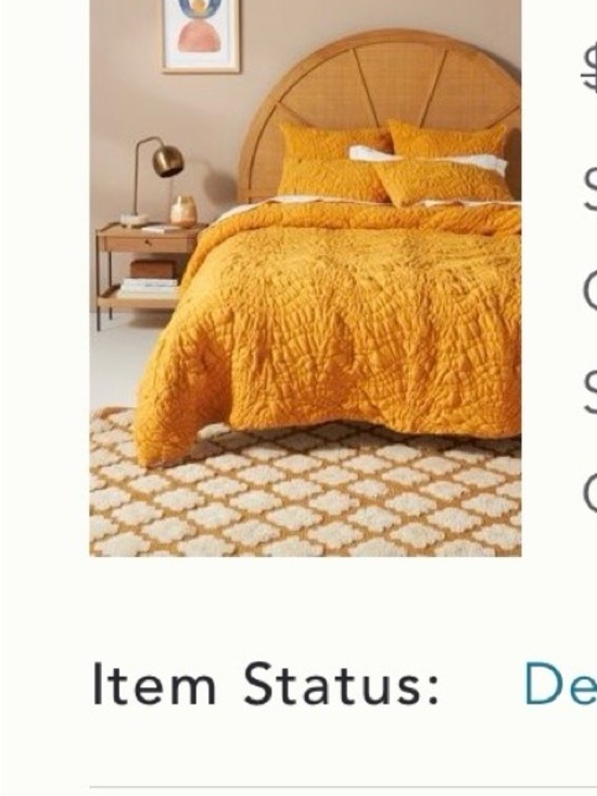 Anthropologie Other - Anthropologie Mustard Quilted Comforter Set